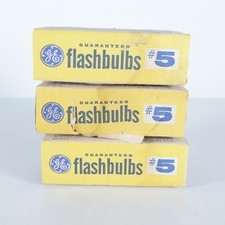 New Vintage 12 GE General Electric 5 Flashbulbs Clear
