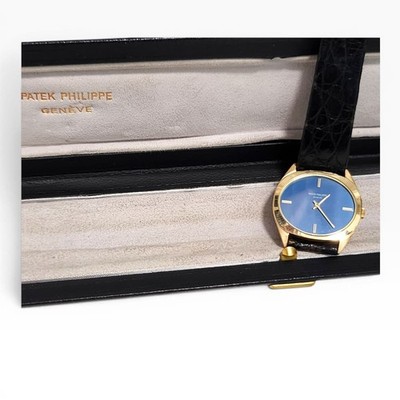 W/Box Patek Philippe Ellipse 32 mm 18K Yellow Gold Manual Leather Watch 3581