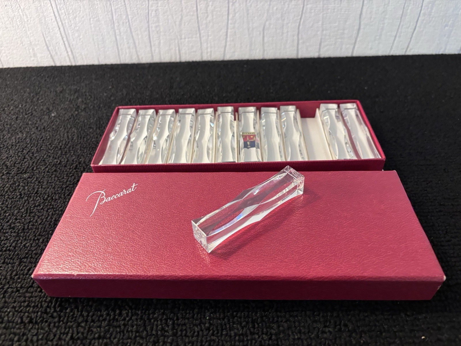 Baccarat Crystal 12 Knife Holder Set