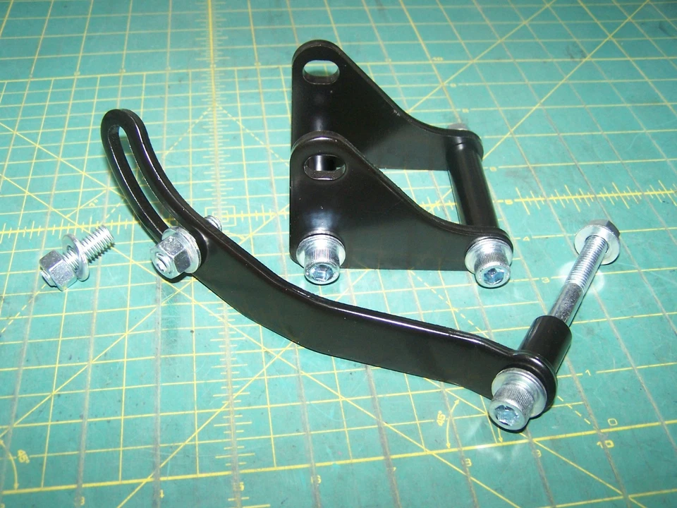 Bomba de dirección asistida (estilo Saginaw) soporte de montaje para bloque pequeño Chevy NEGRO Foto 3 de 4