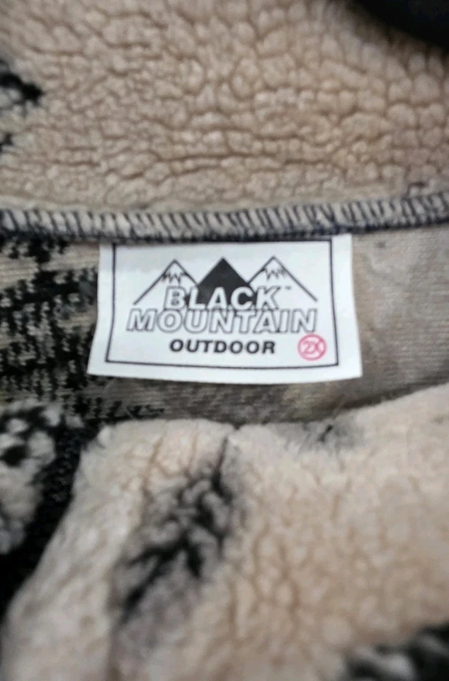 Vellón de montaña negro vintage - línea de hojas y ramas para exteriores - 2x para mujer Foto 3 de 4