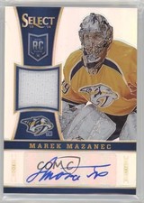 2013-14 Panini Select Rookie Jersey Silver Prizm 3/99 Marek Mazanec Auto RC 4kz