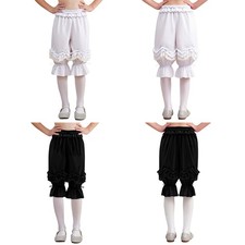 Girls Costume Dance Bloomers Ruffle Lace Pantaloons Pumpkin Pants Performance