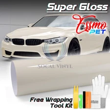 ESSMO PET Super Gloss Pepper White Vehicle Vinyl Wrap Decal Sheet Like Paint