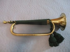 Antike alte Milit&auml;r Trompete Jagdhorn  Messing H.SCHENKELAARS EINDHOVEN L.EVERAN