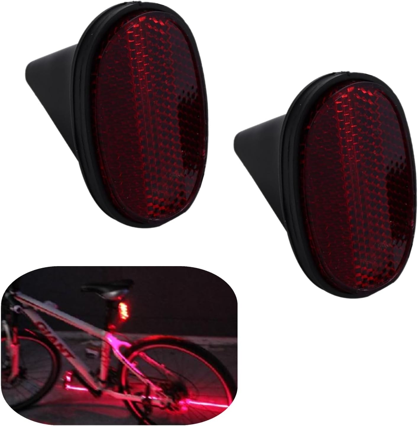 FJYXCHENXM 2 Pack Bicycle Rear Tail Warning Reflector Professional Bike Rear Mu