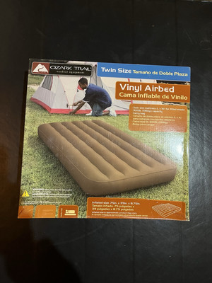 Ozark Trail New in Box Inflatable Air Mattress. Twin Size. Vinyl. Camping Bed.