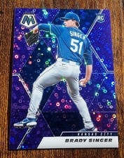 Brady Singer - 2021 Panini Mosaic Baseball Purple Mosaic Rookie /50 SP