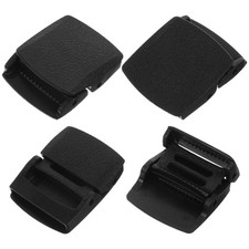 4Pcs 38cm Black Plastic Belt Buckles, Nylon Canvas Web Belt Buckle Webbing Ca...