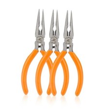 3Pack-Mini Needle Nose Pliers 5" Small Long Nose Pliers with Wire Cutters 3Pcs