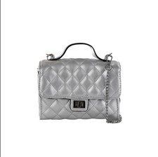 Best Selling 🔥PIERRE CARDIN ECO-LEATHER QUILTED SHOULDER BAG - Colour : SILVER