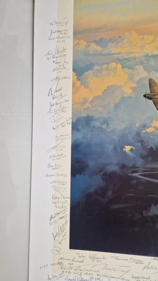 Sigh of the Merlin - Spitfire - Robert Taylor Print - Multi signed - Image 4 of 4