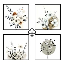 Set 4 Realistic Digital Wall Art Print Modern Home Decor Printable Instant #48