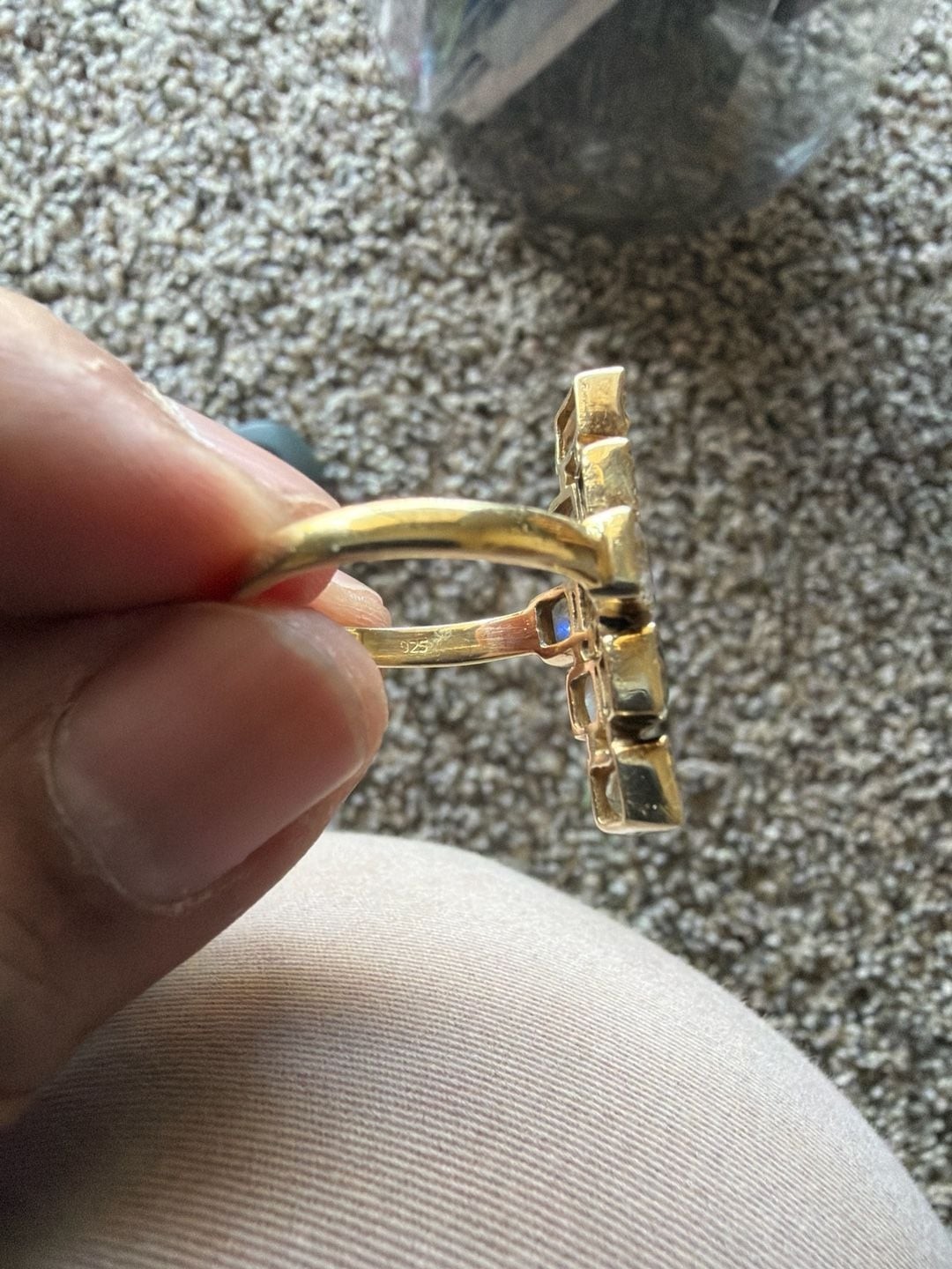 Modern Multi-Gemstone Cocktail Ring Spectacular G… - image 1