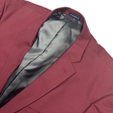 Stafford Men s Wool Blend Gold Button Blazer Jacket Red 54XT XL