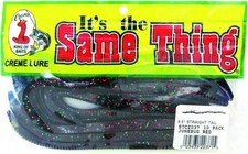 Creme Same Thing Straight Tail 6.5" Soft Plastic Worm Lures 10-Pack
