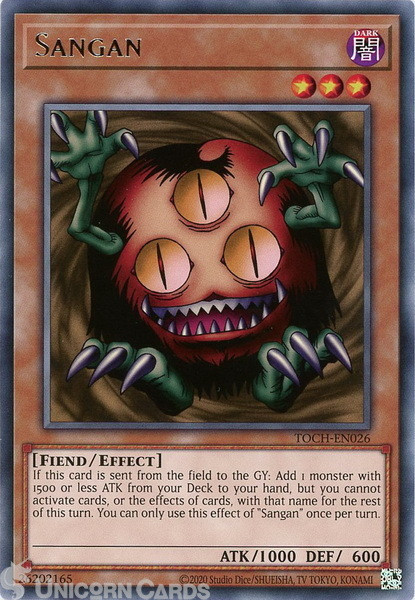 TOCH-EN026 Sangan Rare UNL Edition Mint YuGiOh Card
