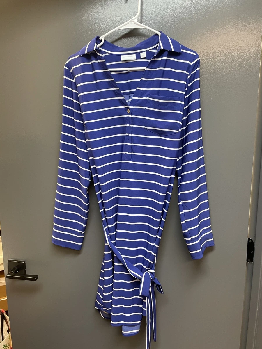 Robe Rayée Bleue Et Blanche New York & Company - Taille M - Occasion Très Bon état