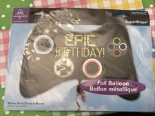 Anagram 28" Epic Birthday Party Game Controller Foil Balloon Multicolor