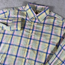 Gitman Bros Button Down Shirt Mens L Multi Color Plaid L/S Made in USA