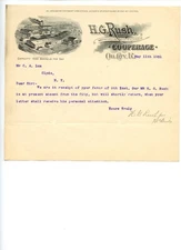 1901 H.G. Rush Oil City PA Cooperage Letterhead Industrial Signed