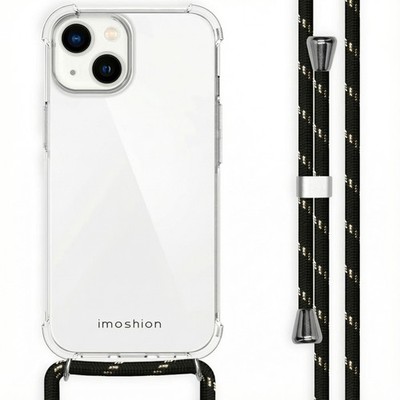 imoshion Transparentní zadní kryt s šňůrkou Apple iPhone 14 - Schwarz & Gold