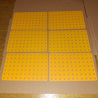 UNUSED/MINT 6 X #52A SPECIAL ORDER ENGLISH YELLOW MECCANO 11X7 HOLE FLAT PLATE