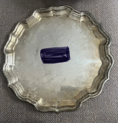 Reed & Barton 8”  Tray -   Sterling Silver  X364 Chippendale- Engraved