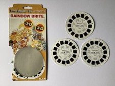 Rainbow Brite Vintage View Master x3 Reels Set Plus Backing Card Retro