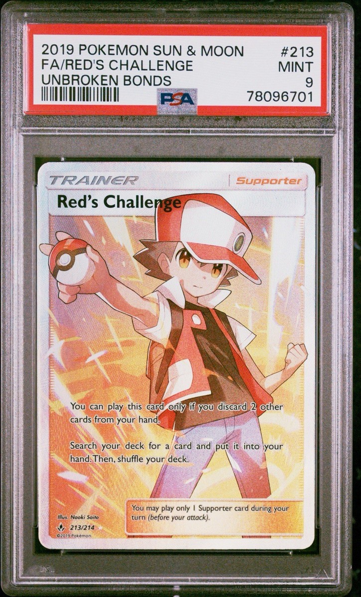 Red's Challenge (Full Art) 213/214 Sm-Unbroken Bonds Holo Red's Challenge (Full Art) 213/214 Sm-Unbroken Bonds Holo