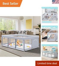 Durable and Lightweight 74" x 50" Baby Playard - Ultimate Safety for Toddlers