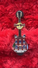 Hard Rock Cafe Pin Austin Texas  Facade series, guitar hat, lapel logo