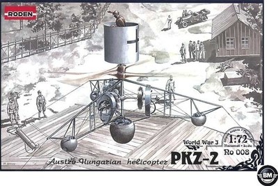 Roden PKZ-2 Austzo-Hungarian Helicopter 1. Weltkrieg Bausatz 1:72 Kit Art 008