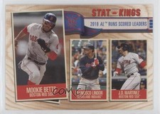 2019 Topps Big League Stat Kings JD Martinez Francisco Lindor Mookie Betts 0ps8