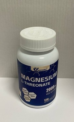Yaaharo Magnesium L-Threonate 2000mg 120 Vegan Capsules Brain Sleep Support