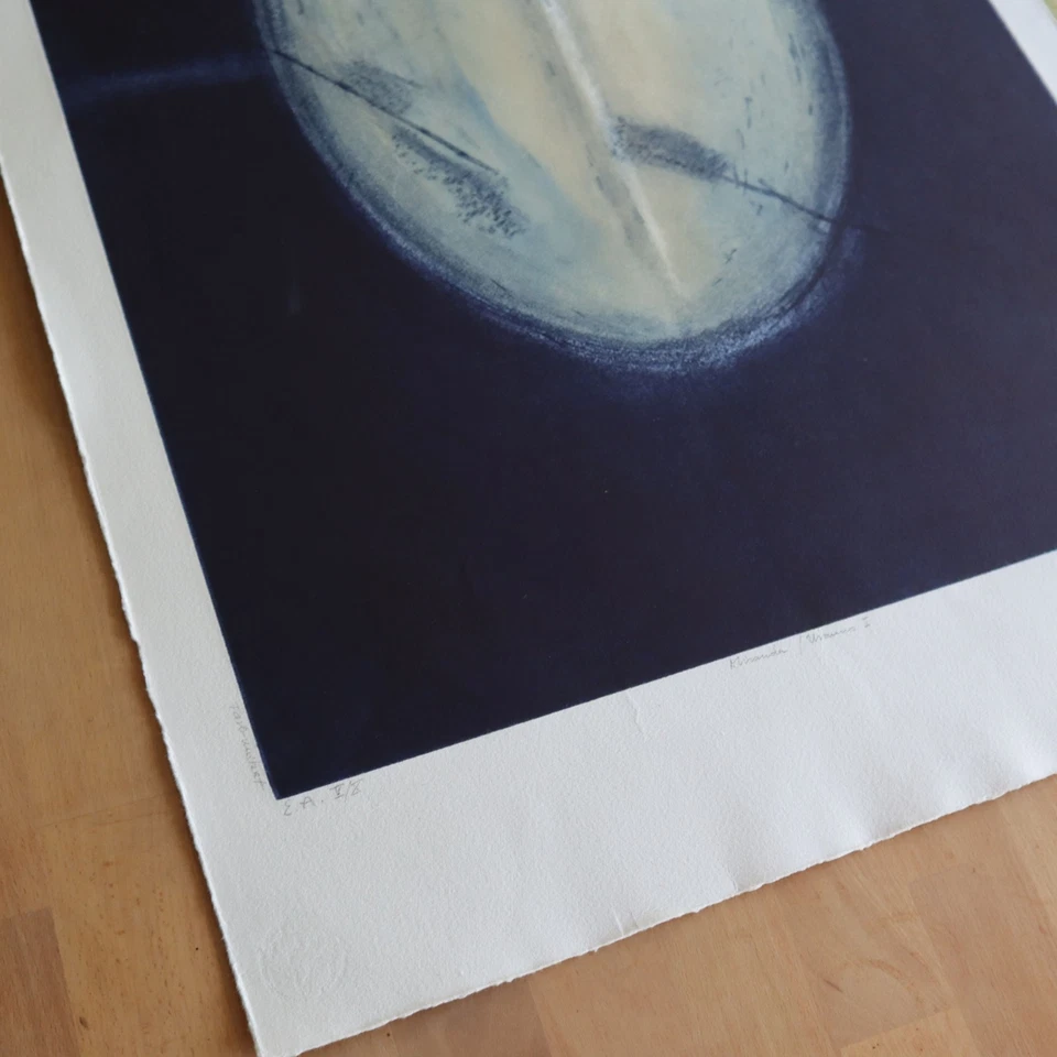 Farbradierung A. Dombrowsky Farbradierung 1992 -  auf handgeschöpften Papier - Bild 3 von 4