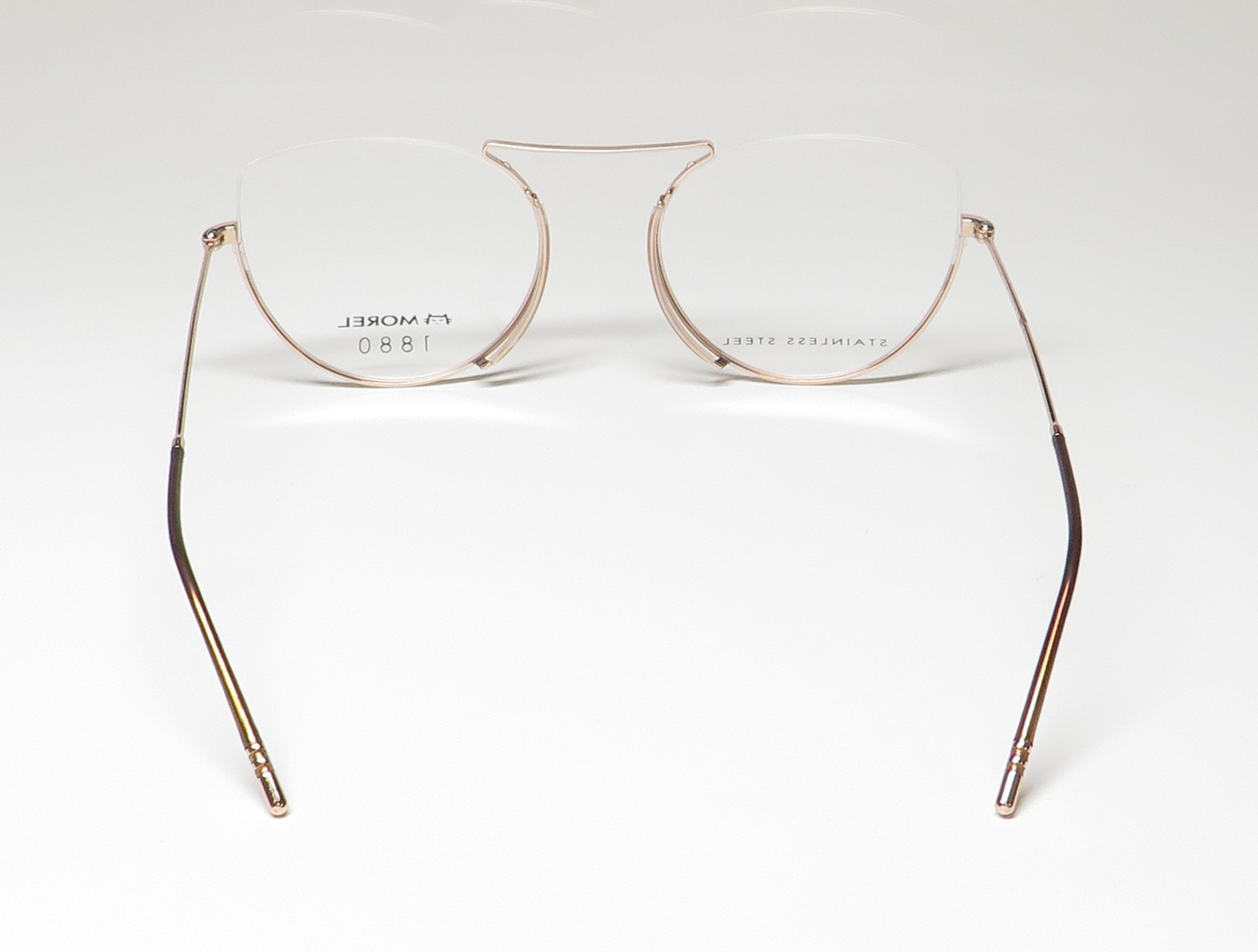 NEW MARIUS MOREL 1880 60121M EYEGLASSES WOMENS CAT EYE FRANCE PP08 GOLD HALF-RIM