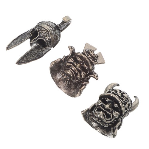 3 PCS Retro Pendant Craft Keys Jewelry Charm Japanese Samurai Charms - Picture 7 of 20