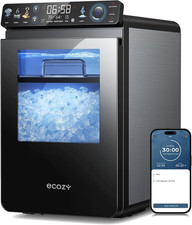 Smart Nugget Ice Maker Countertop, First Full-Color Smart Panel Ice Machine with