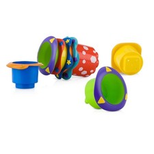 Nuby Splish Splash Stacking Cups Pack of 5 Colorful Baby Bath Toy for Fun