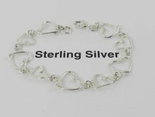 Giani Bernini Sterling Silver  Bracelet Open Heart Chain