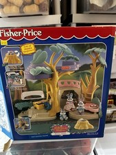 Vintage Fisher-Price Hideaway Hollow Treehouse, Bunnies & Accessories 1996 MIb