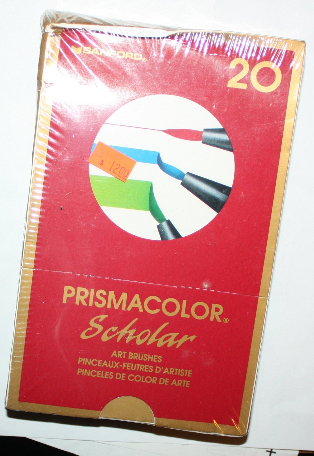 New Sealed Sanford Prismacolor Scholar Art Brushes 20ct NIB NWT 1997