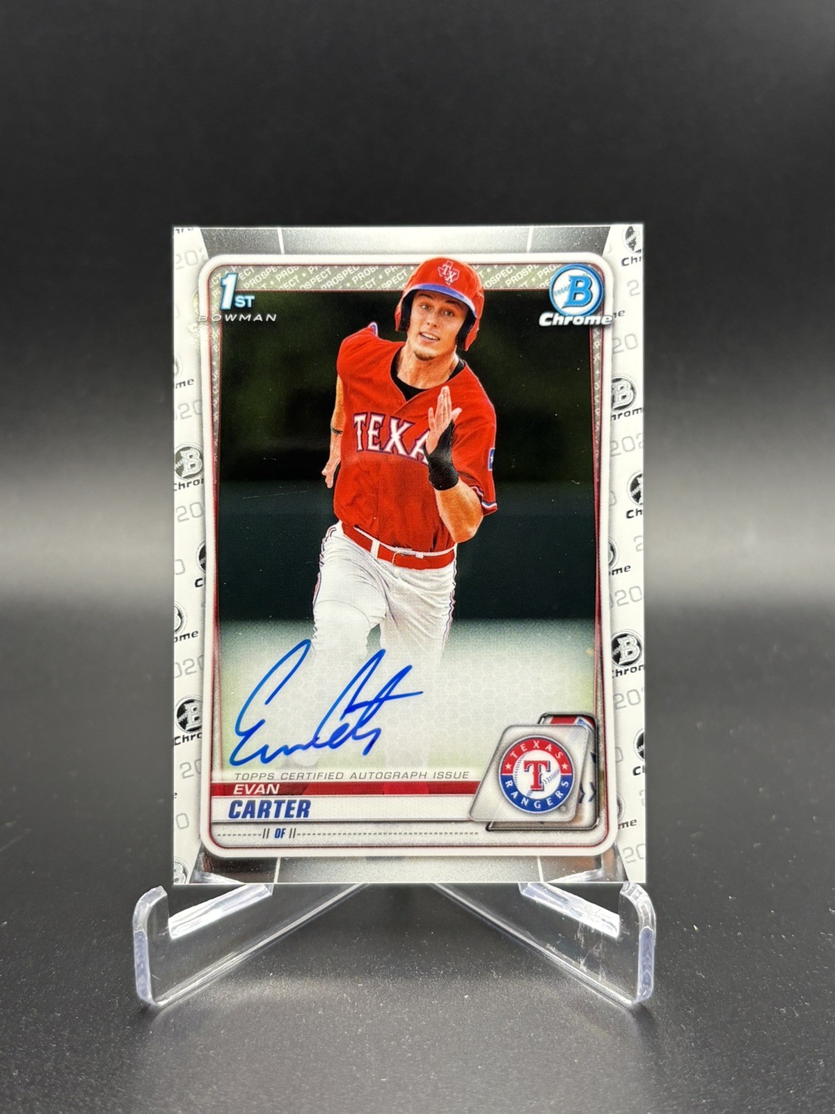 2020 Bowman Chrome Draft Evan Carter Auto #CDA-EC 