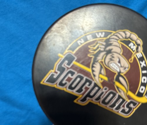 New Mexico Scorpions Official Hockey Puck -Santa Ana Star Casino -Czech Republic - Picture 6 of 9
