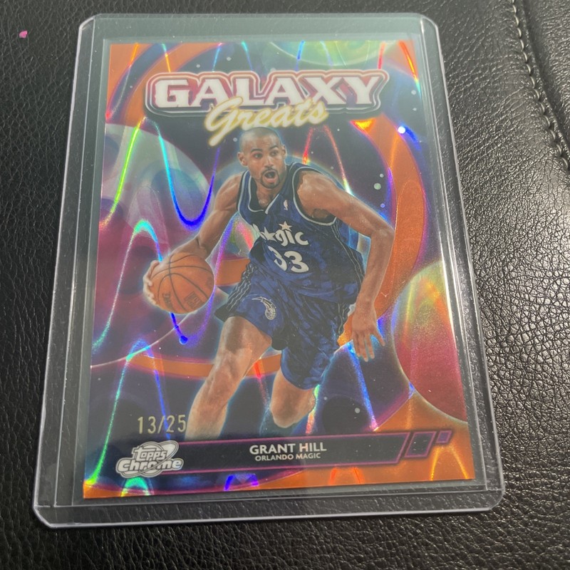 2025-26 TOPPS CHROME GALAXY GREATS GRANT HILL ORANGE GALACTIC 13/25 MAGIC