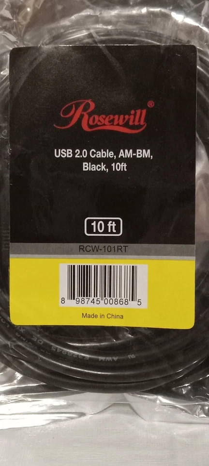 Rosewill AM-BM USB 2.0 Cable 10ft RCW-101RT - Image 2 of 2