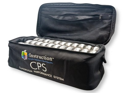 (SET OF 32) CPS Spark Clickers Model KG3EI-S With Carrying Case - NO SOFTWARE