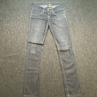 Lee Cooper Louk Denim Womens 26 Y2K Low Rise Slim Straight Dark Wash Jean Turkey