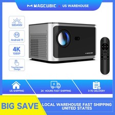 Magcubic HY350 Pro Projector Android 4K 1080P 580ANSI Wifi6 Voice Control BT5.0